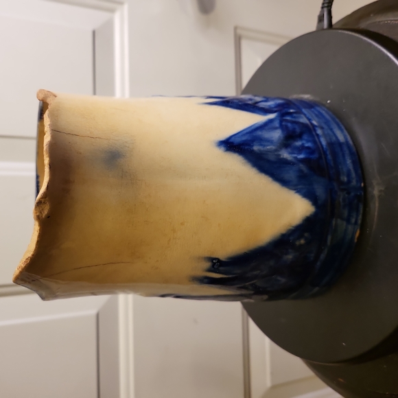 Antique Old Sleepy Eyed Joe Blue & White Ironstone Pitcher 1900. - Picture 6 of 11